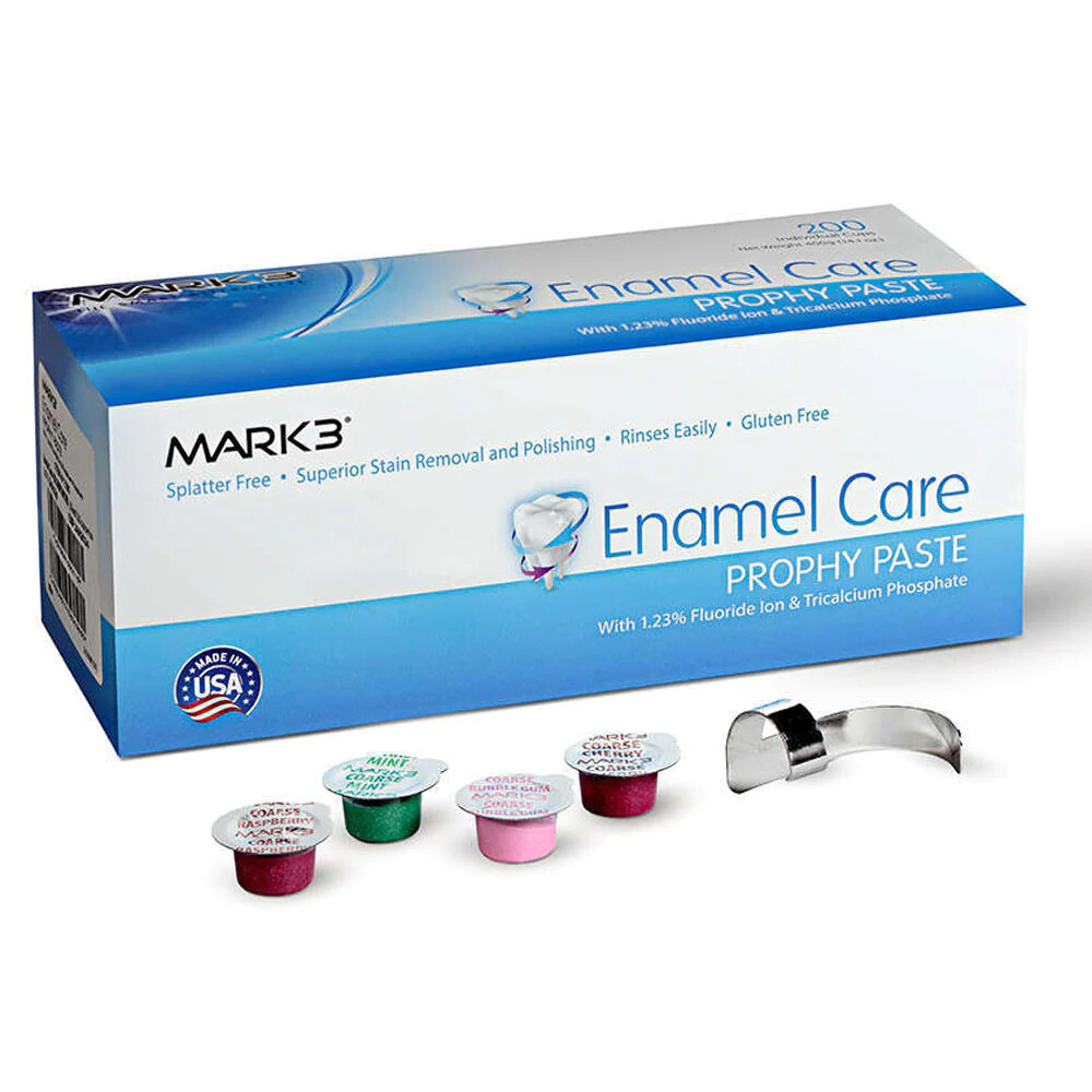 Dental Assorted and Flavors Prophy Paste, Non Splatter, 1.23% APF 50 Pcs