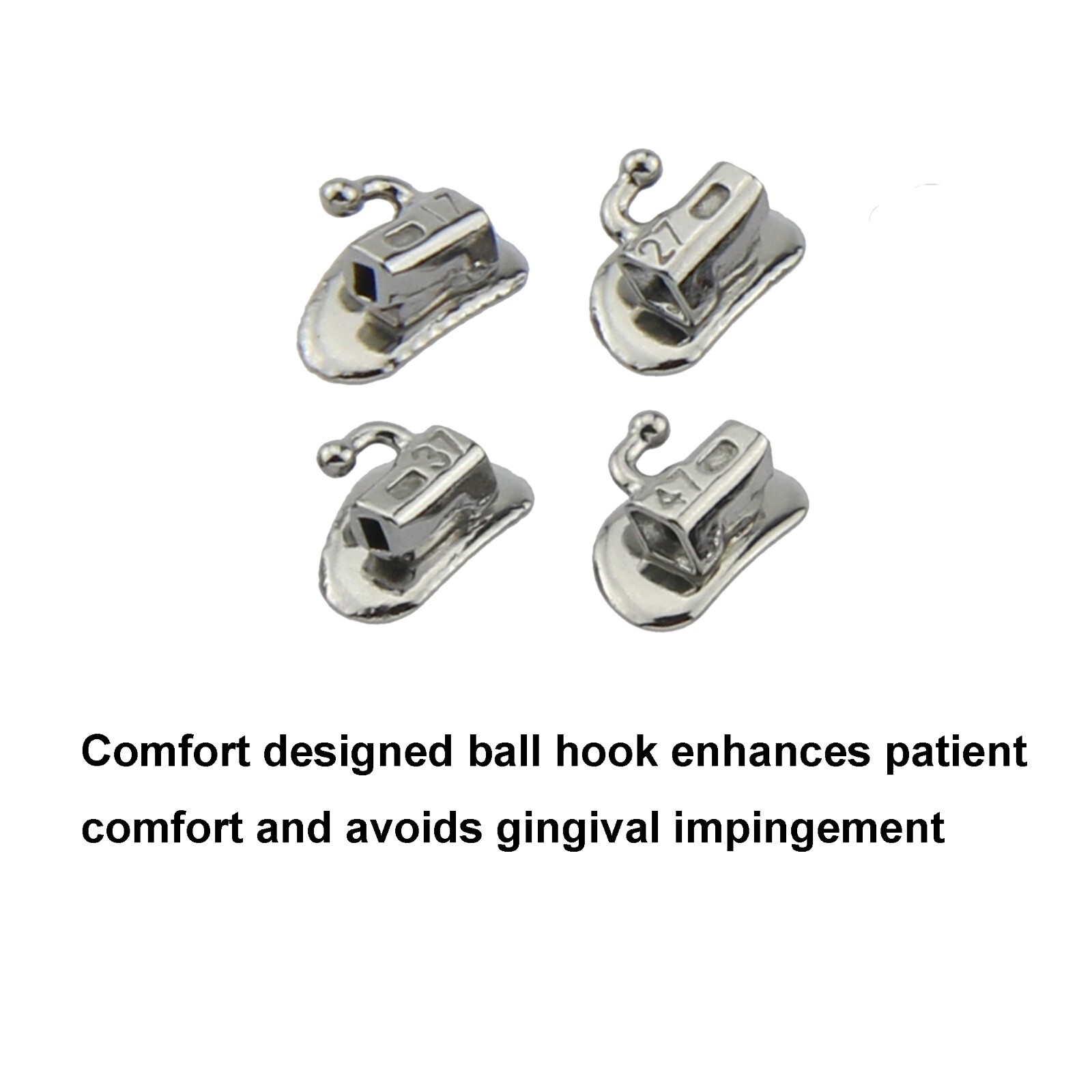 Dental Orthodontic Buccal Tubes 1st 2nd Molar Mini MBT Roth 022 Marked Laser