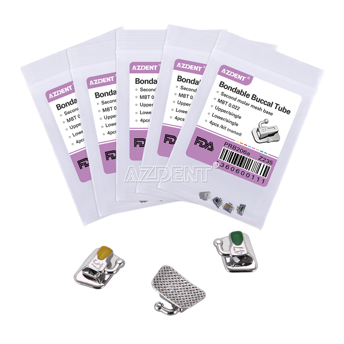 Dental Orthodontic 2nd Molar Buccal Tubes Bondable Non-Convertible MBT /Roth.022