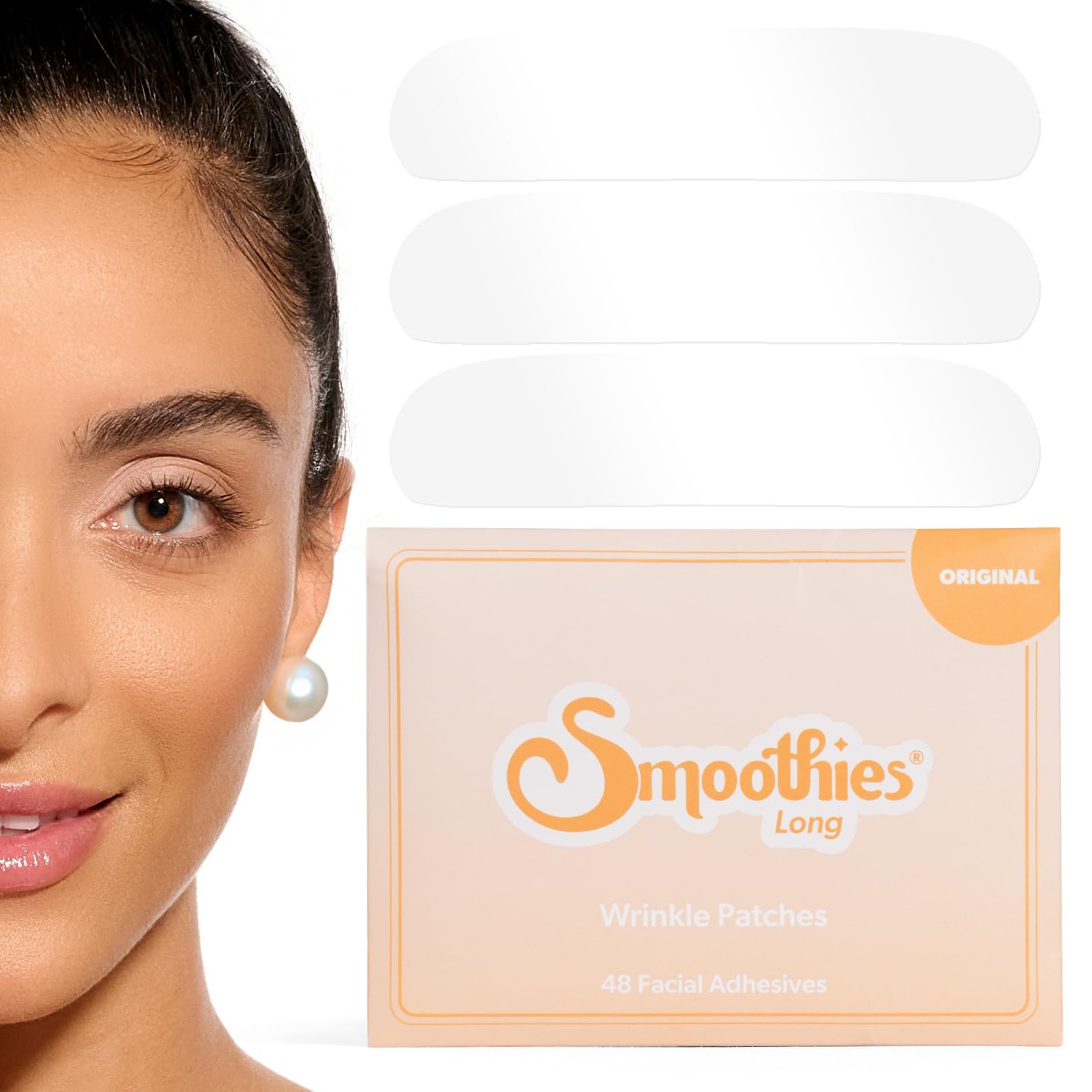 Smoothies Long Forehead Wrinkle Patches for Face 1 Count (Pack of 48)