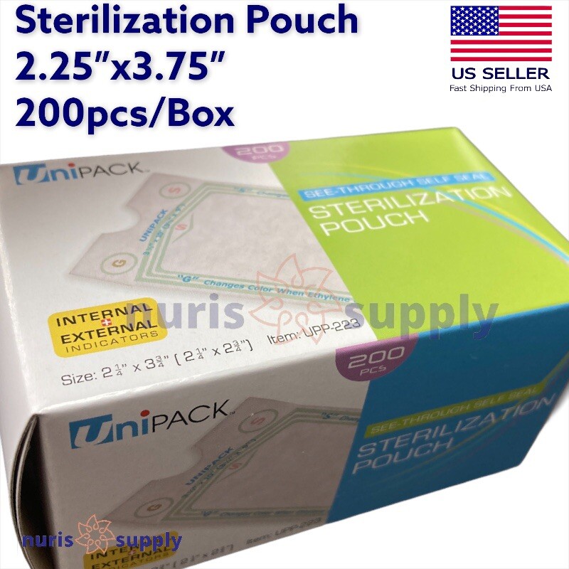 Dental Tattoo Sterilization Pouches Self Sealing -2-1/4″ x 3-3/4″ 200pcs/Box