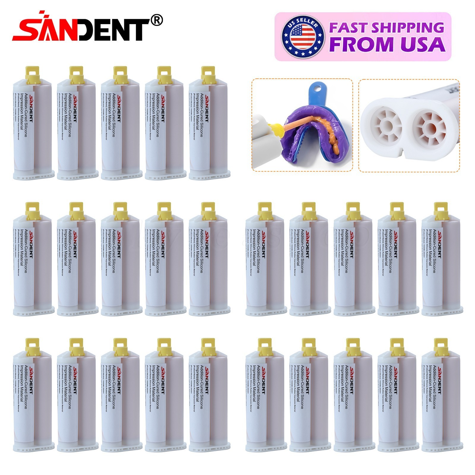 Dental LIGHT BODY FAST SET VPS Impression Material PVS 50ML, 1-100/Bx