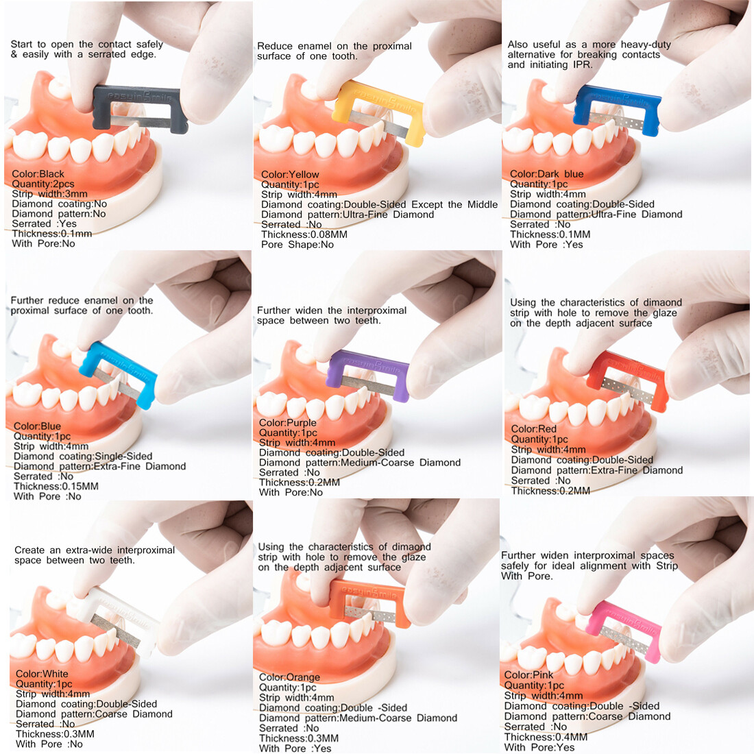 Dental IR/IPR Stripping System Interproximal Reduction Strips Orthodontic Enamel