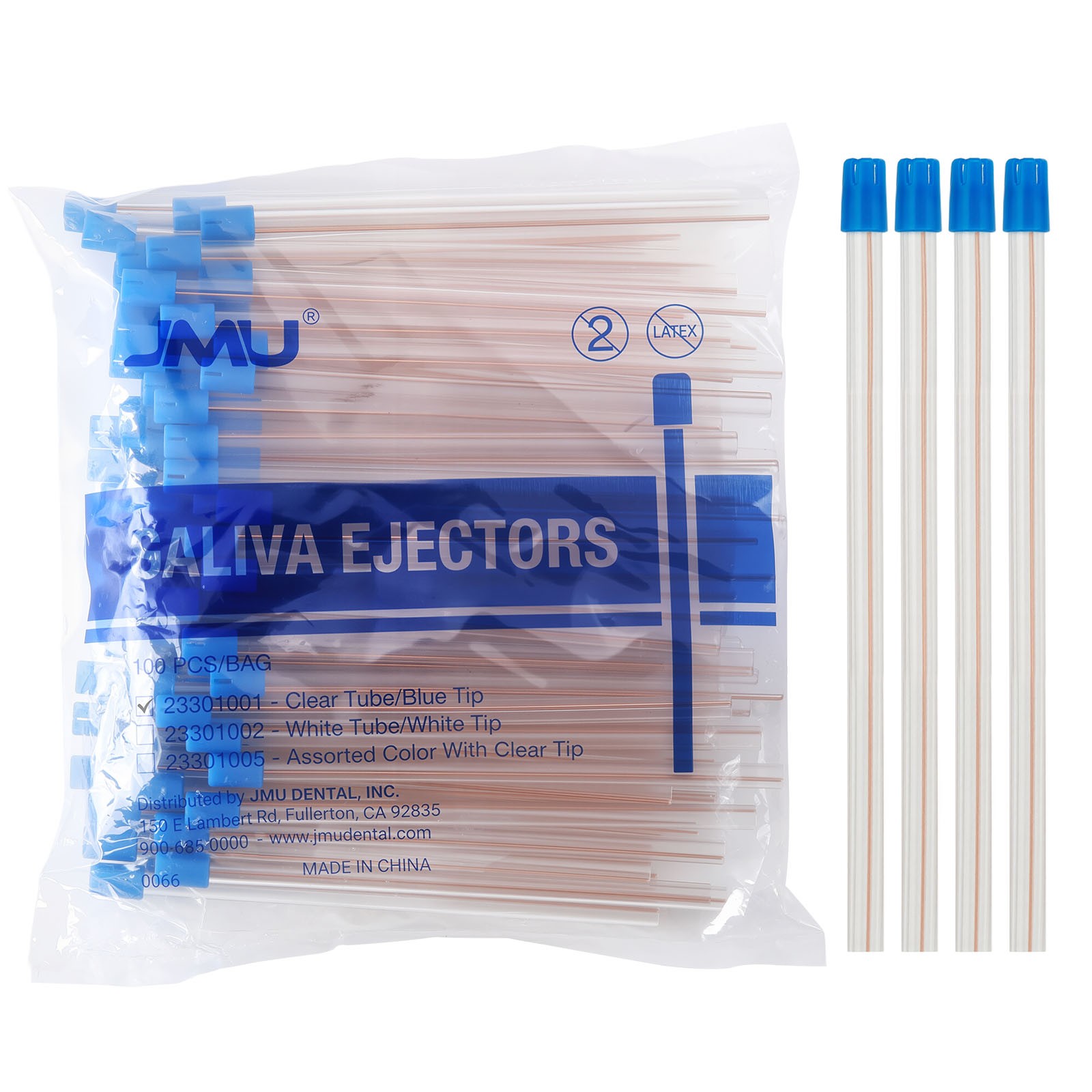 100/Bag Dental Saliva Ejector Disposable Aspirator Suction Tips Low Volume ITALY