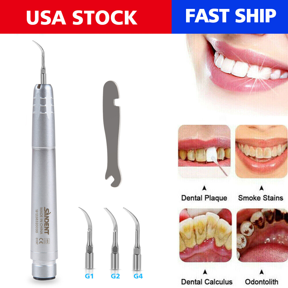 NSK style Dental Ultrasonic Air Perio Scaler Handpiece 2 Holes+ 3 Tips