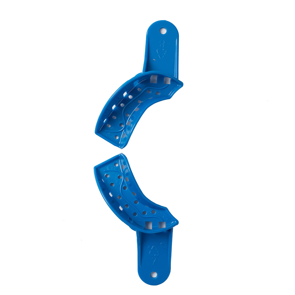 12pcs Dental Impression Tray Perforated Plastic Upper Lower S M L XL Durable