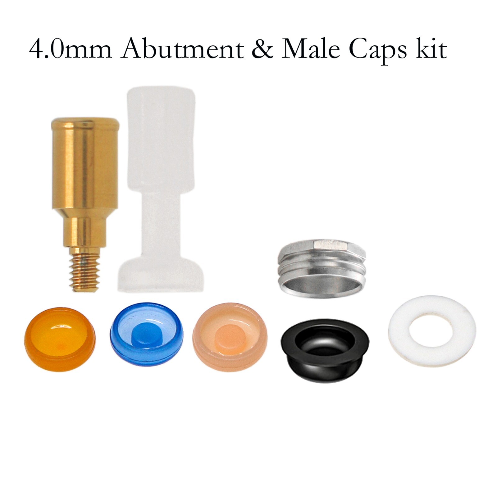 US Mis Adin Zimmer Screw-Vent 3.5 Locator Abutment Male Cap Inserts For 1-5mm GH