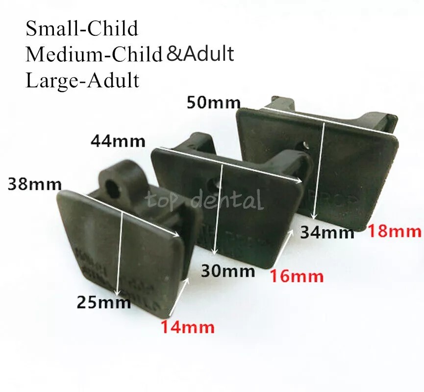 S/M/L Dental Silicone Black Mouth Prop Bite Block Child Adult Latex Free Strong