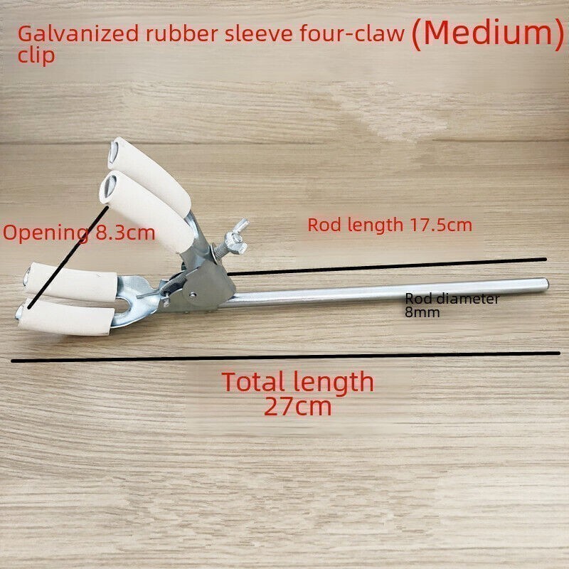 Lab Four Finger Clamp Set Small Medium Large Flask Holder Chemistry