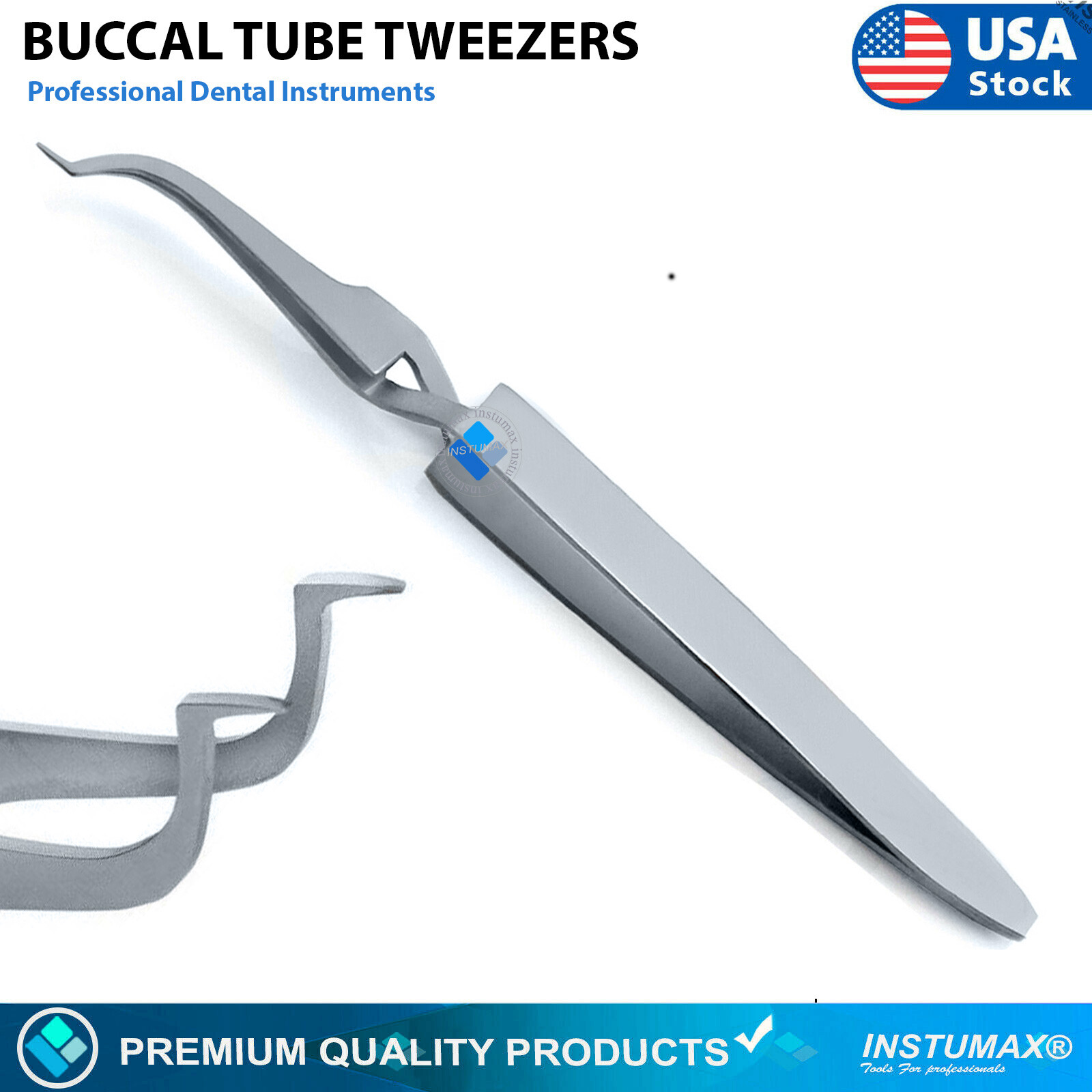 Dental Buccal Tube Tweezers Bracket Placing Orthodontic Dental Forceps Bonding
