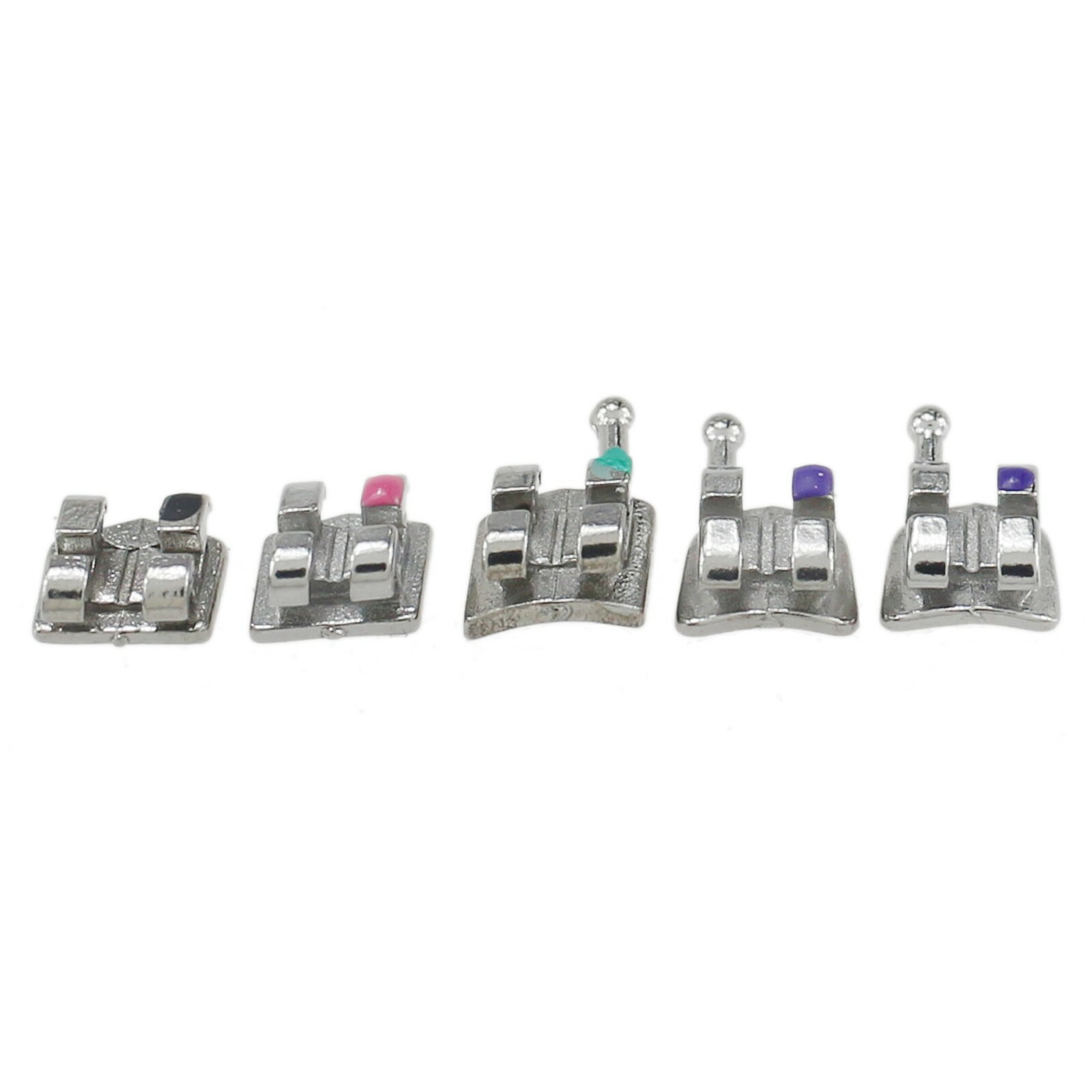 10 Sets Dental Orthodontic Brackets Braces Metal Mini MBT 022 345 Hooks MIM