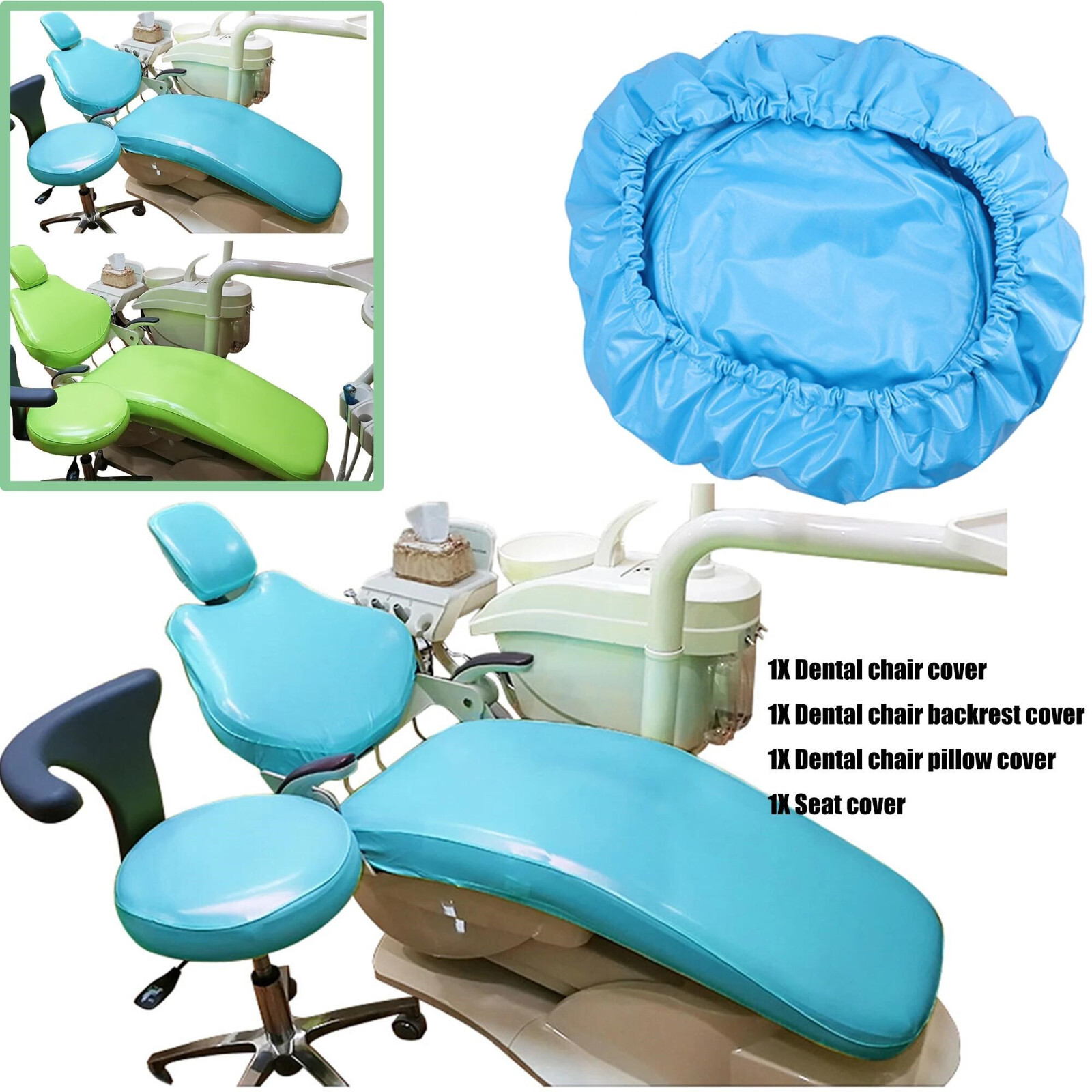 Waterproof Dental Unit Exam Chair Seat Cover Protective Case Sleeve TPU Blue USA