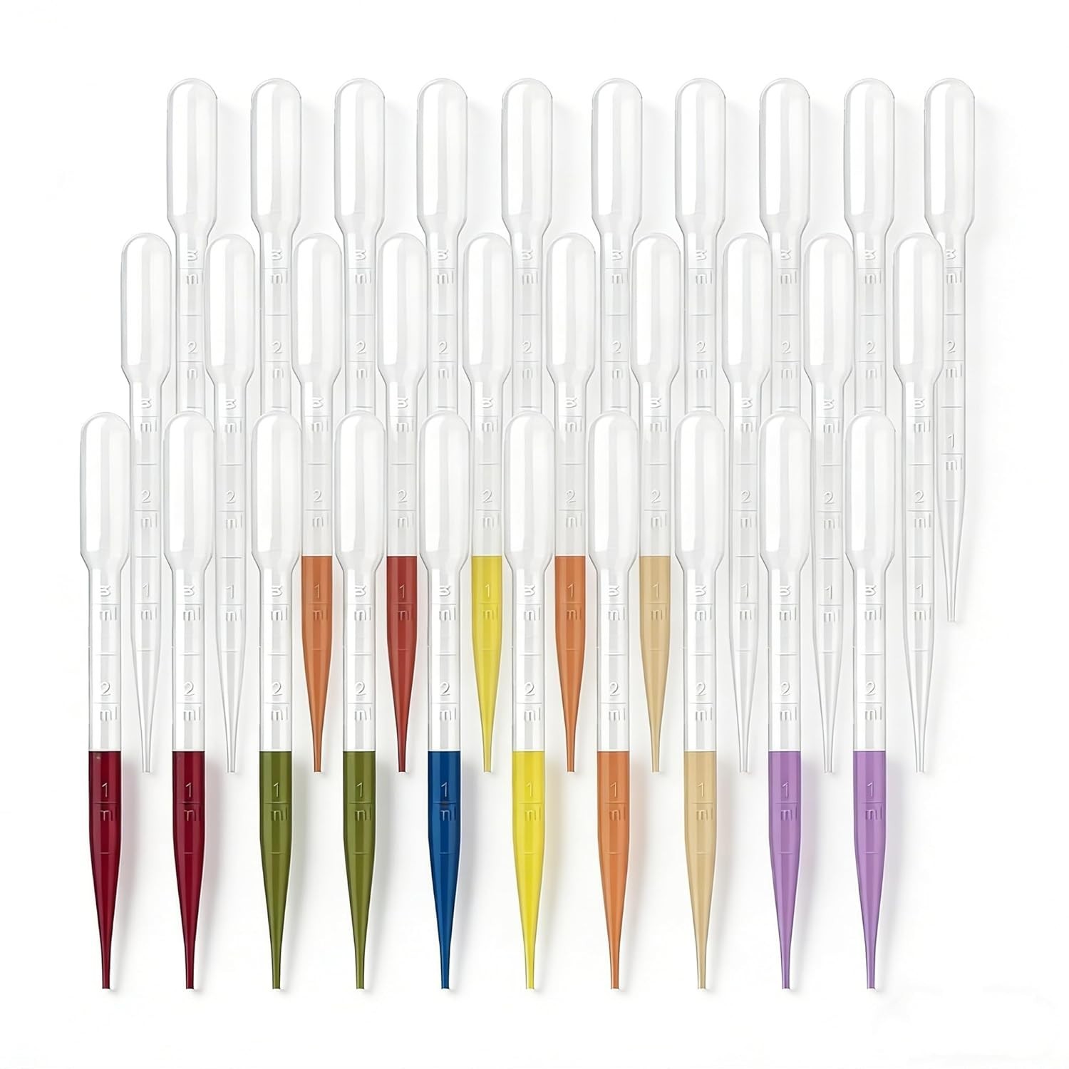Versatile 50PCS 3ML Plastic Pipettes for Essential Oils & Science Experiments