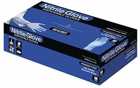 1000 Disposable Blended Nitrile Gloves Powder/Latex Free Synthetic Blend Medium