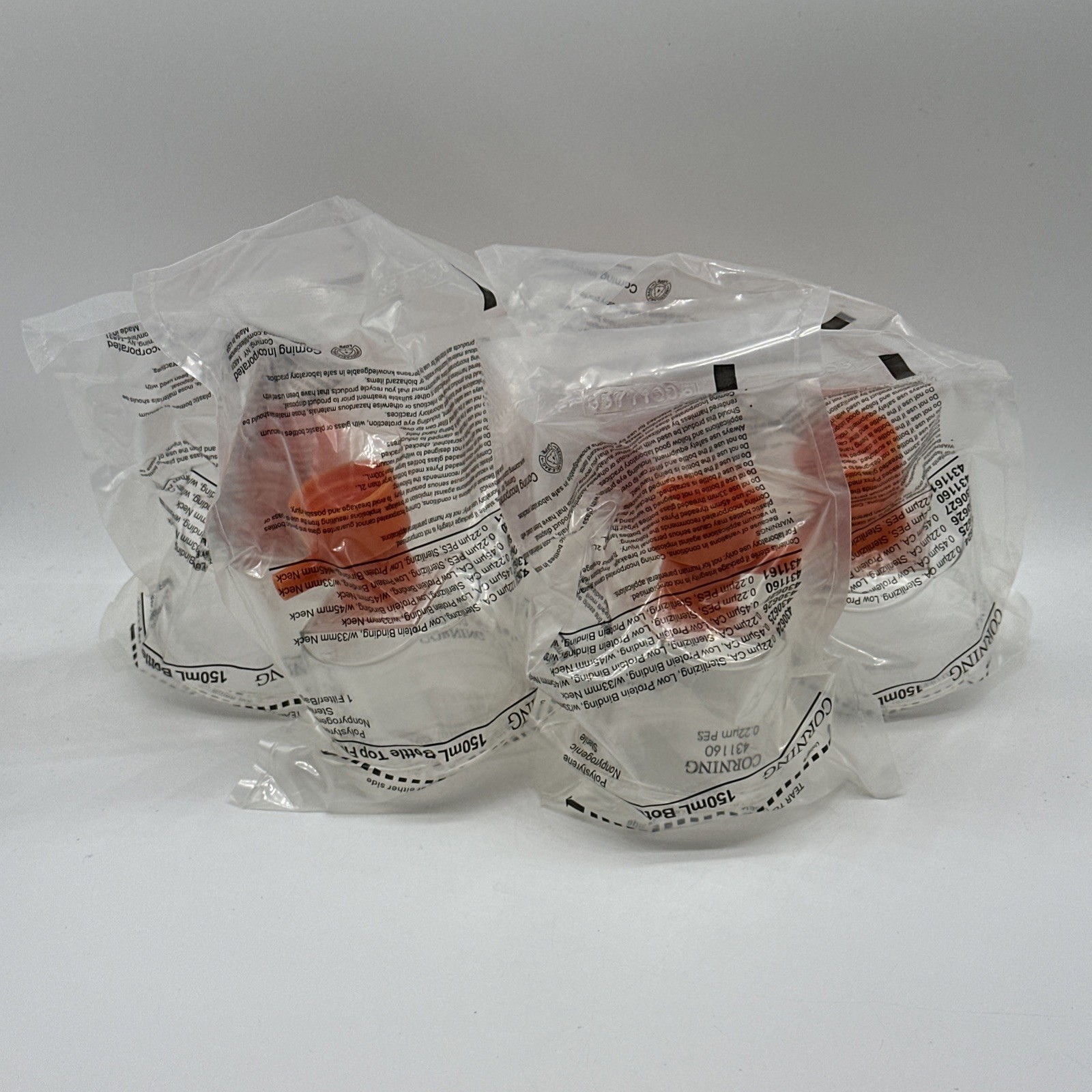 Lot of 5 Corning 150mL PES Bottle Top Vaccum Filter w/ 33mm Neck Sterile 431160