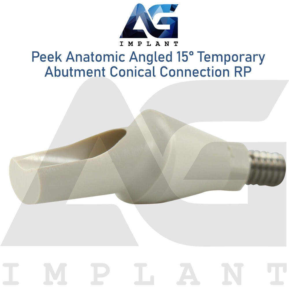 10 Peek Temporary Anatomic Angled 15° Prosthetic System RP Conical Connection