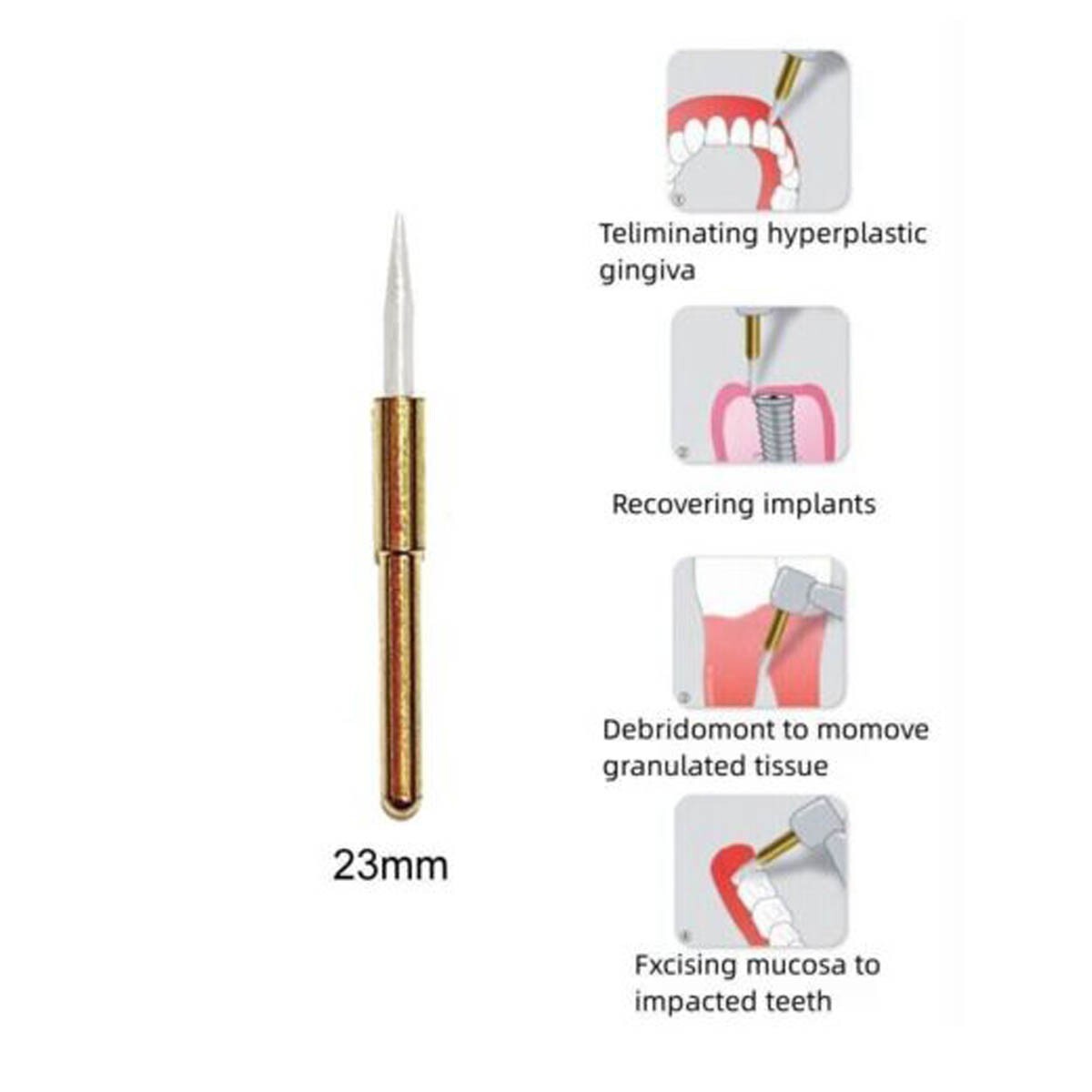 Dental Surgical Soft Tissue Trimmer Ceramic Bur 21/23mm Gingival Gingivectomy