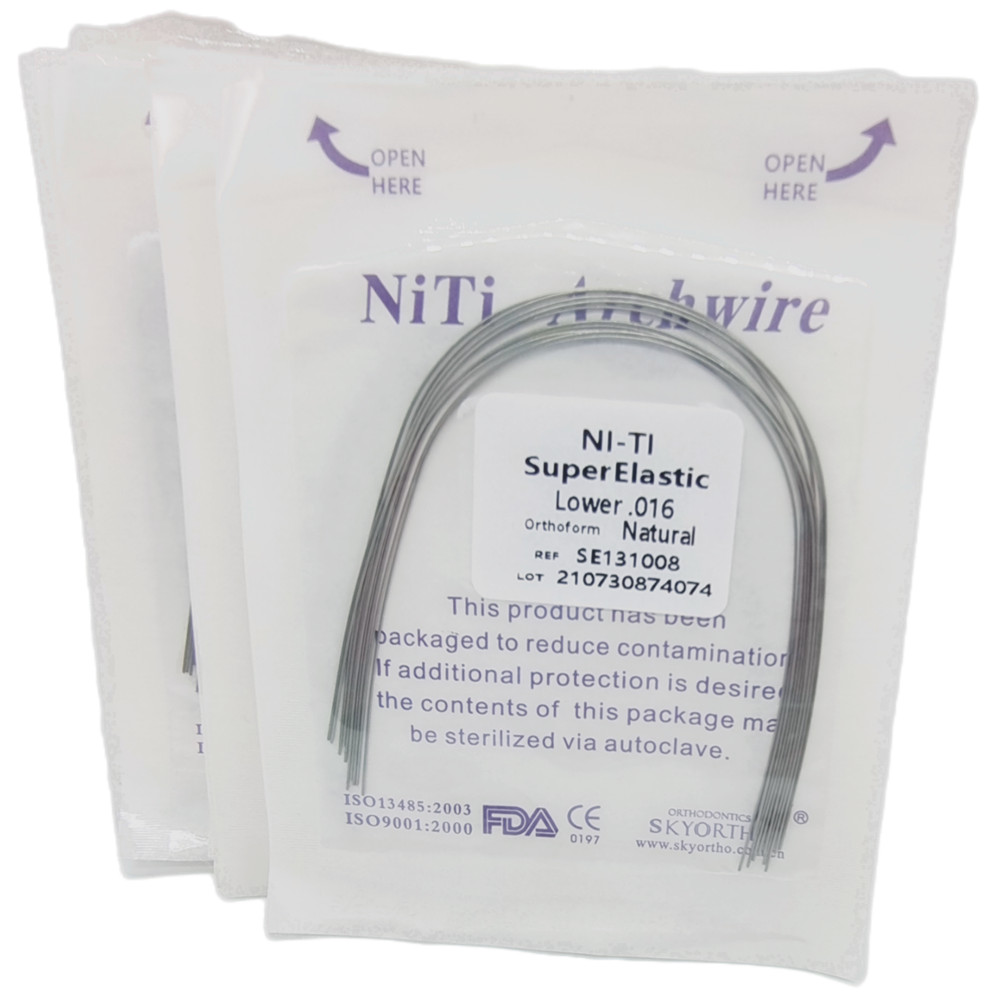Dental Orthodontic Niti Arch Wire Super Elastic Natural Nature Form Round