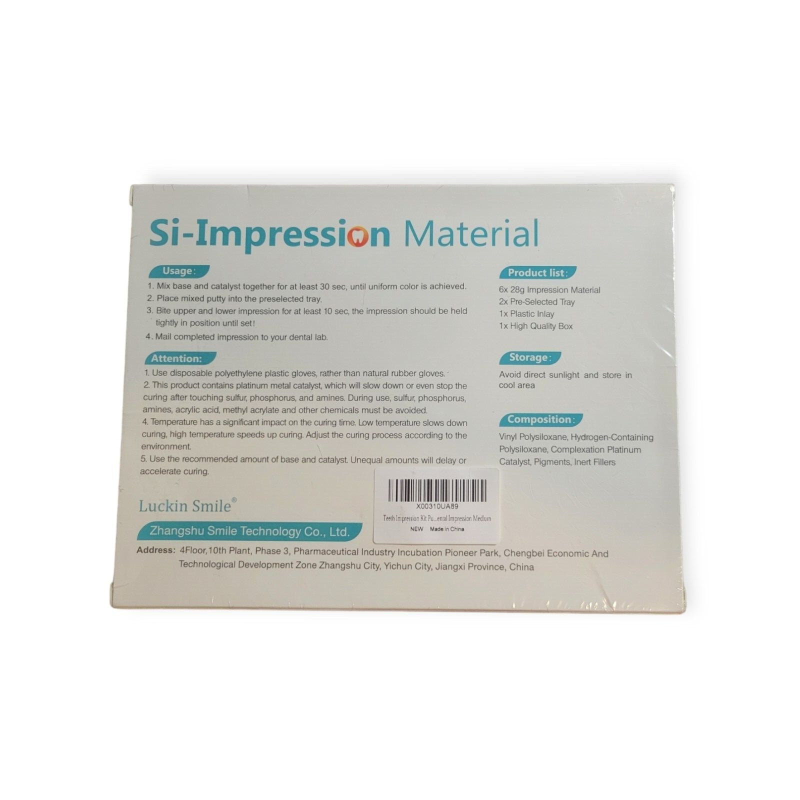 Luckin Smile Si-Impression Material For Home/Clinic Use