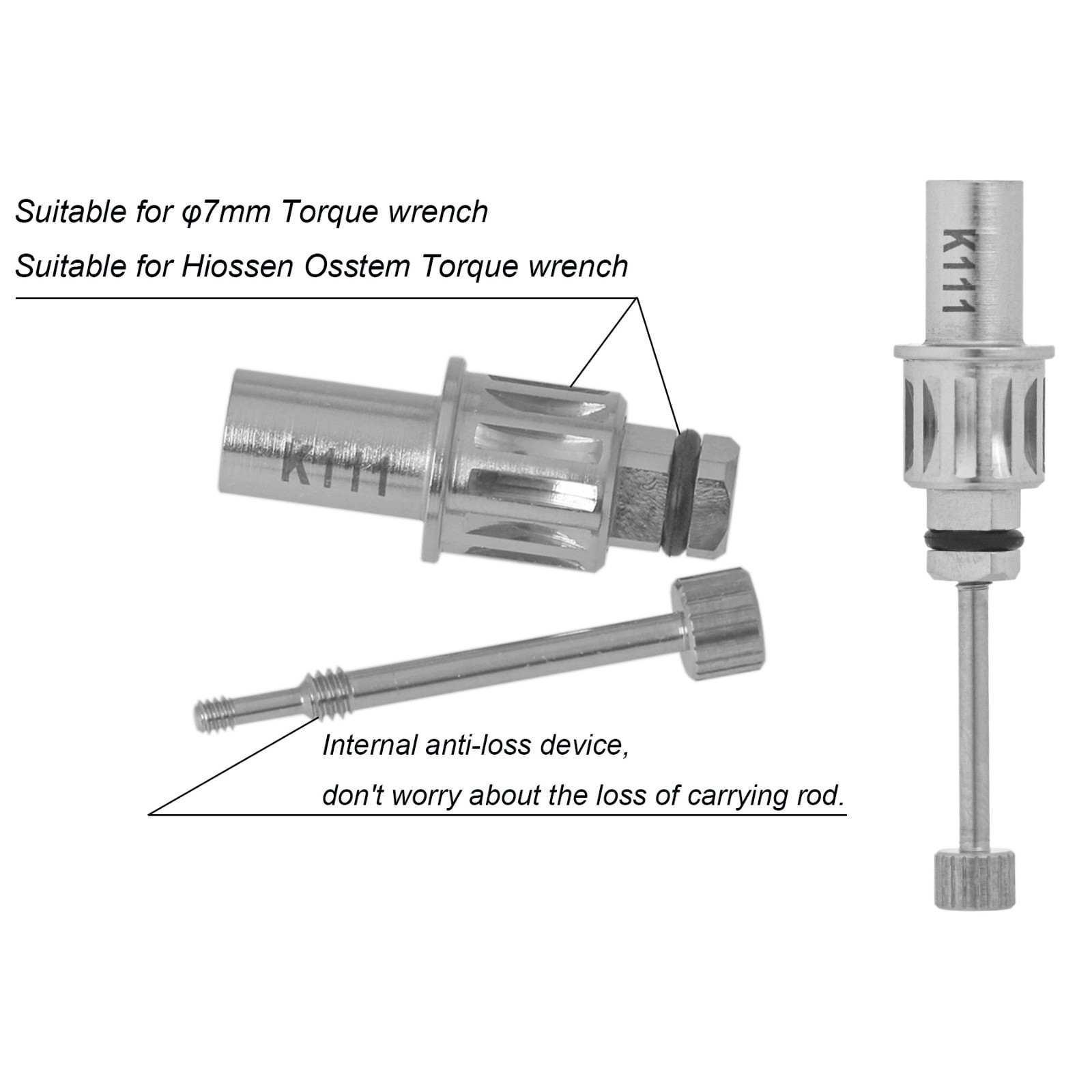 Titanium Dental Multi-Unit Straight Abutment 4.8 Fit Hiossen Osstem Mini/Regular