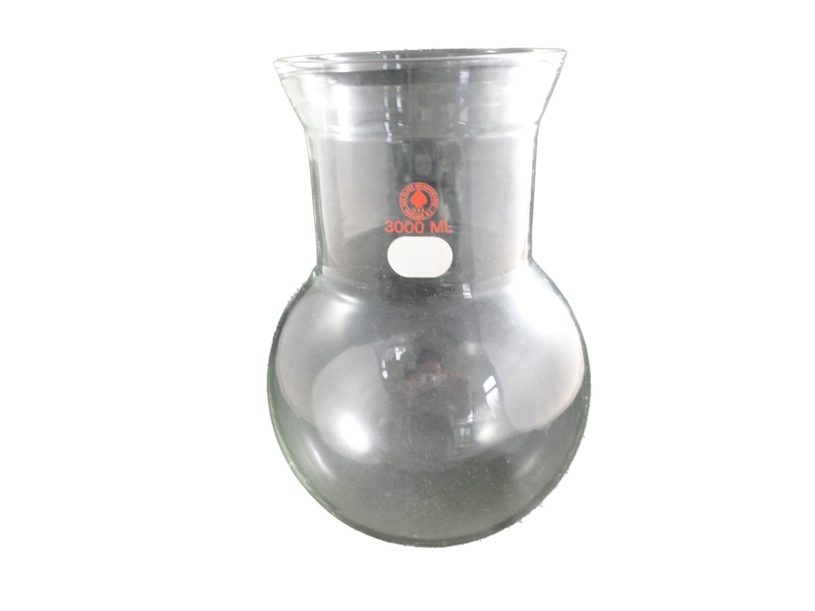 ACE GLASS 3000mL Rugged Spherical Reaction Vessel 4in Neck Diameter 1168Q01