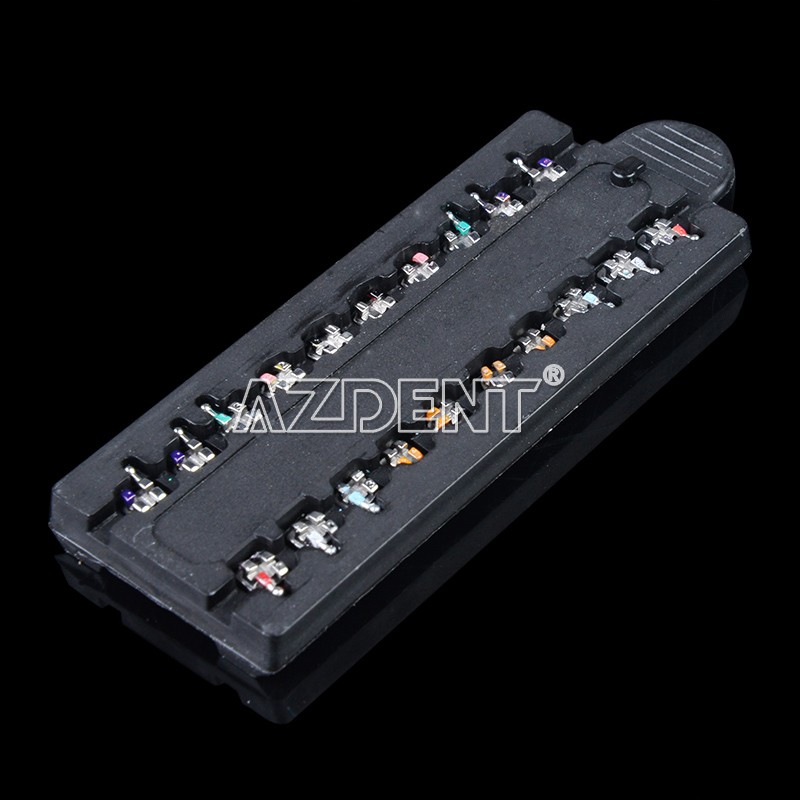 20Pc AZDENT Dental Orthodontic Bracket Metal Braces MINI Roth.022 HK345 case