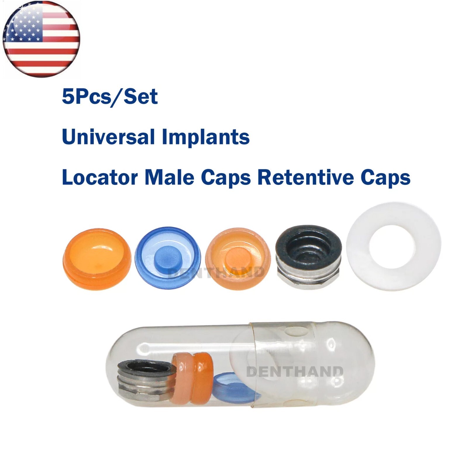 US Dental Universal Implant Retention Caps Insertion Extraction Remove Core Tool