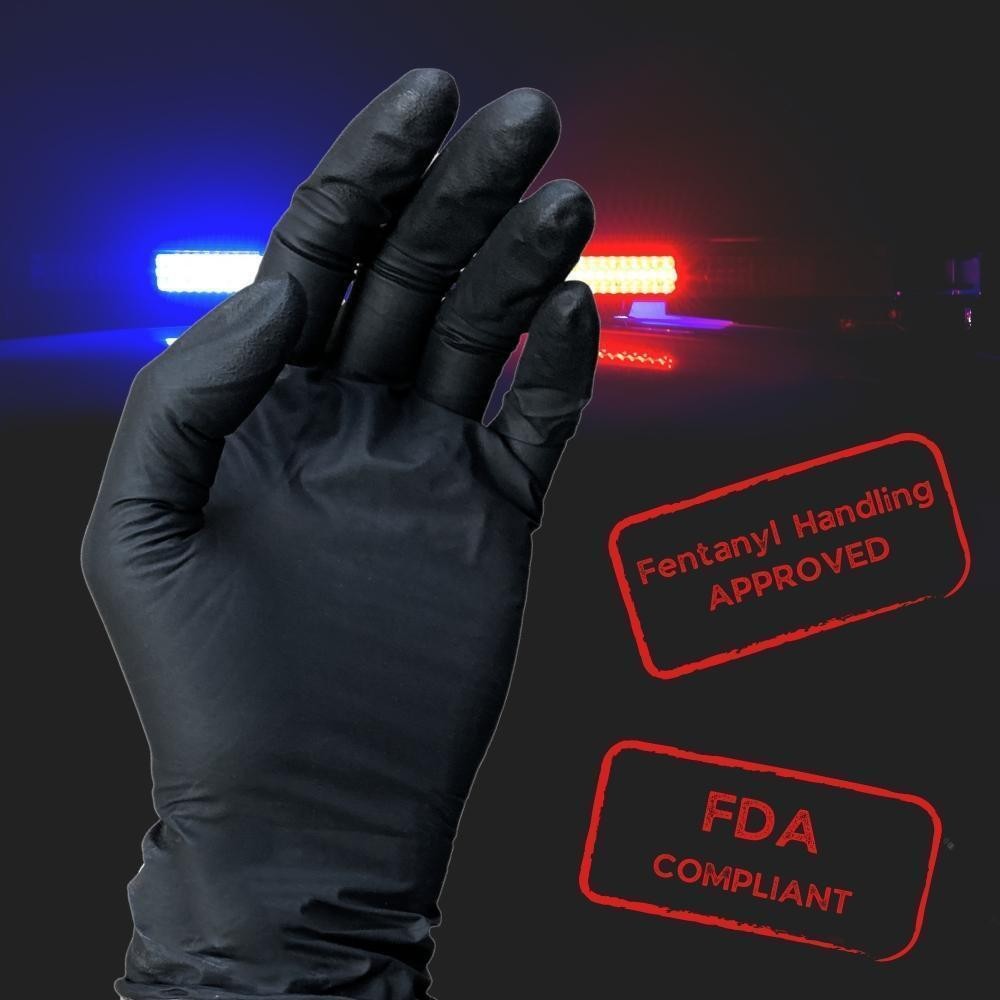 X-Large 6 MIL Black Nitrile Powder Free Disposable Full Texture Gloves 72000 Pcs
