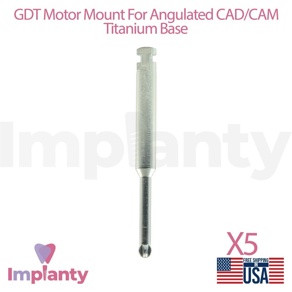 5x GDT Motor Mount For Angulated Titanium Bases Stainless Steel Tool Dentistry