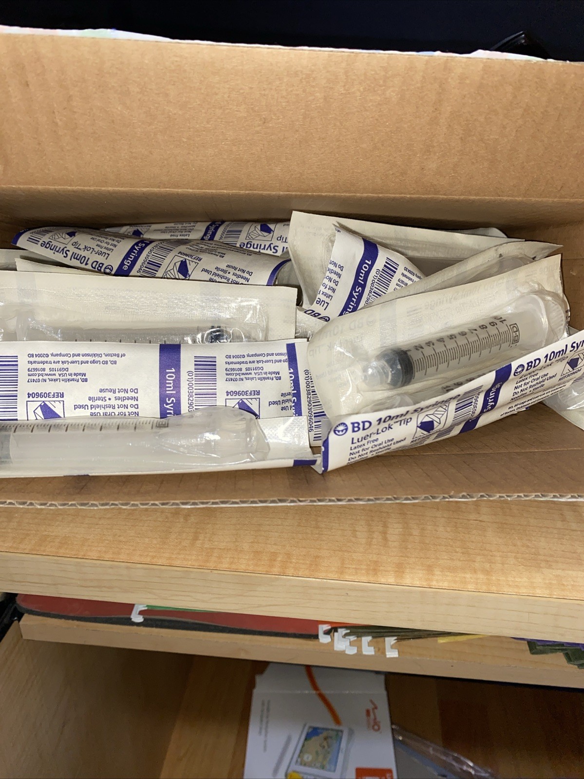 BD Becton-Dickinson 50-10 ML New STERILE Syringes Only LUER LOCK TIP No Needle