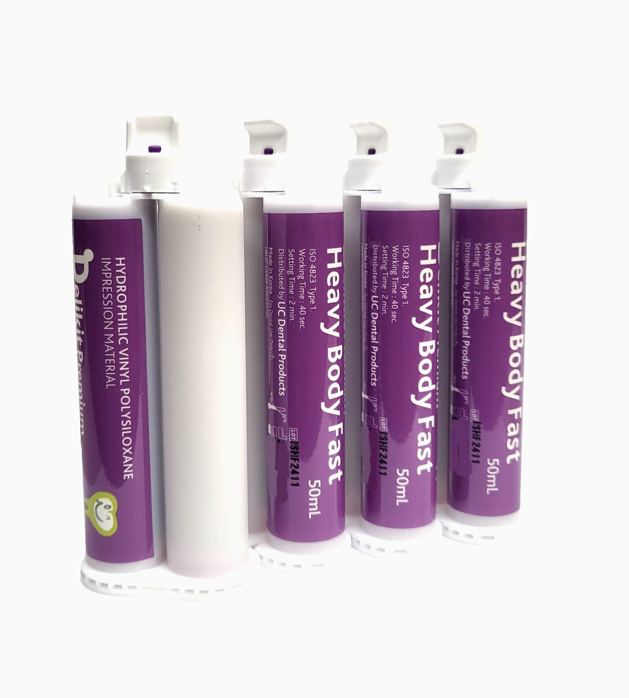 Delikit VPS Impression Material Heavy Body FAST SET 4X50ml _IMHBF