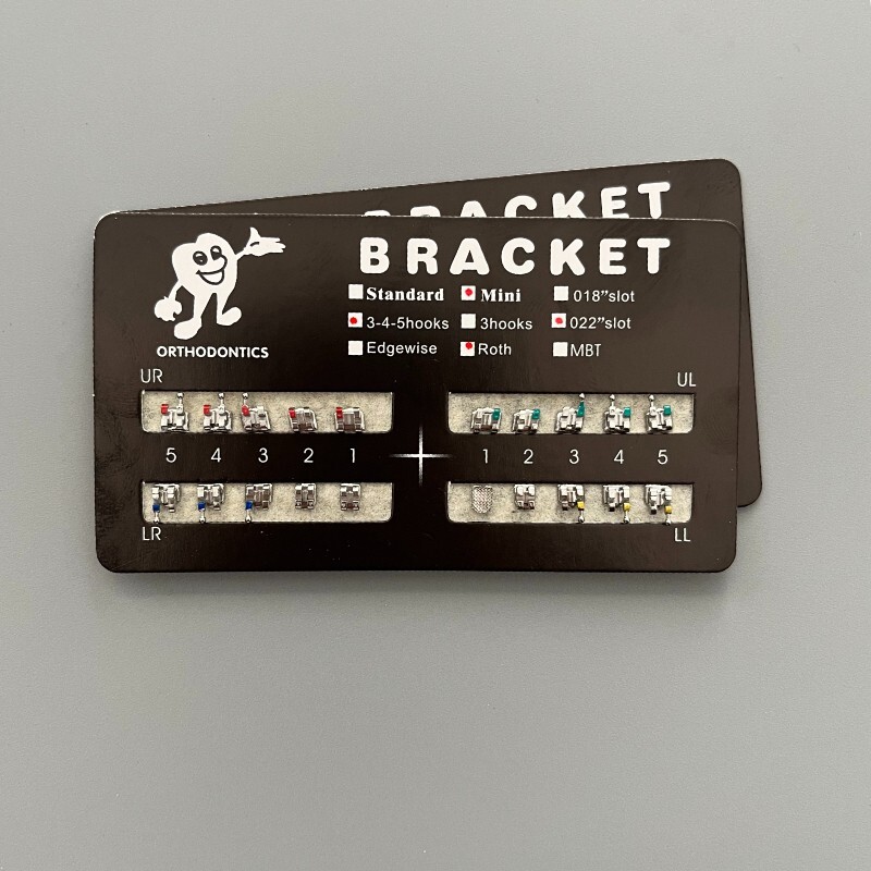 10 Sets Dental Metal Bracket Braces Mini Roth 022 Slot 345 hooks Mesh Base