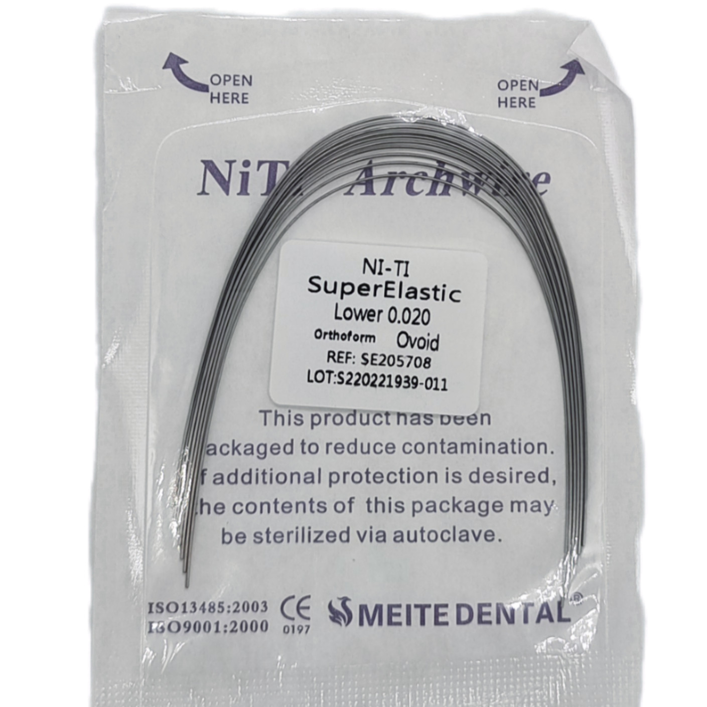 10 Bolsas Arcos de Ortodoncia Dental Redondos Niti Arco de Alambre Su