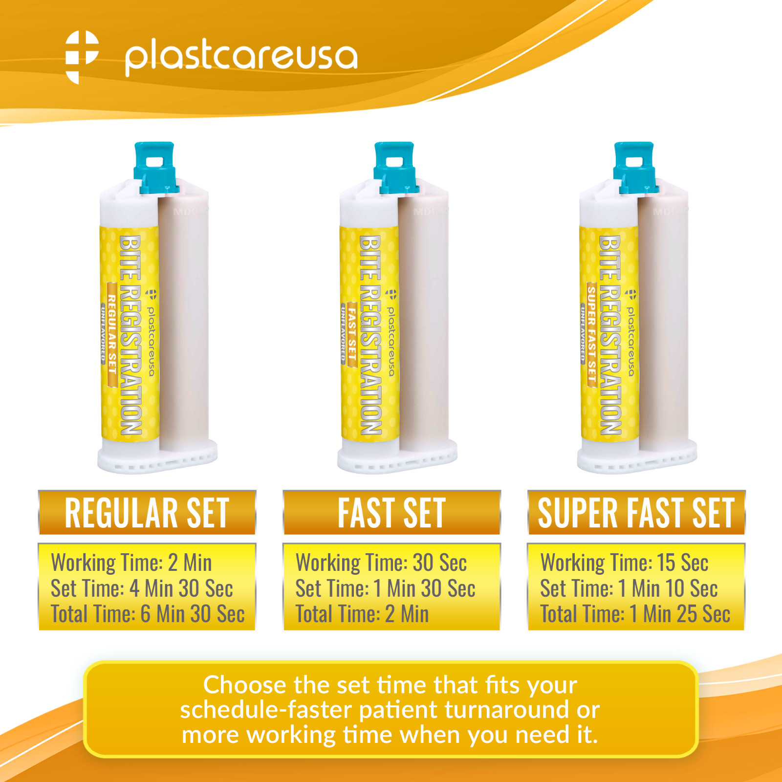 10 SUPER FAST Set Bite Registration Impression Material, Unflavored, 50ml