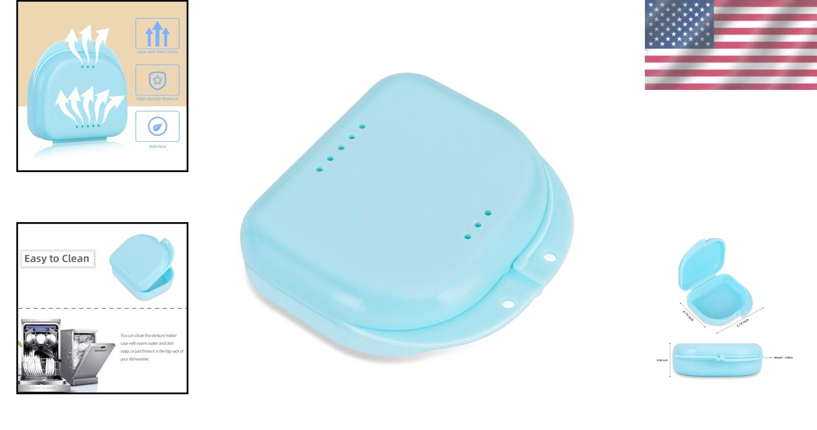 High-Quality Orthodontic Retainer Case with Vent Holes – Easy to Clean & Carry