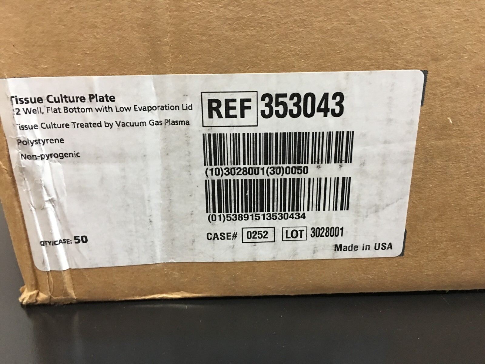 Corning Falcon REF 353043 TC-treated Tissue Culture Plate 12 Well Case