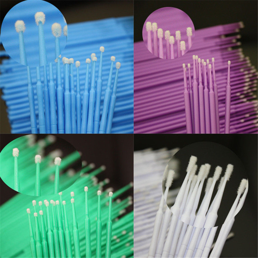 100 Pcs Dental Disposable Material Micro Brush Tooth Applicator Cylinder/Fine