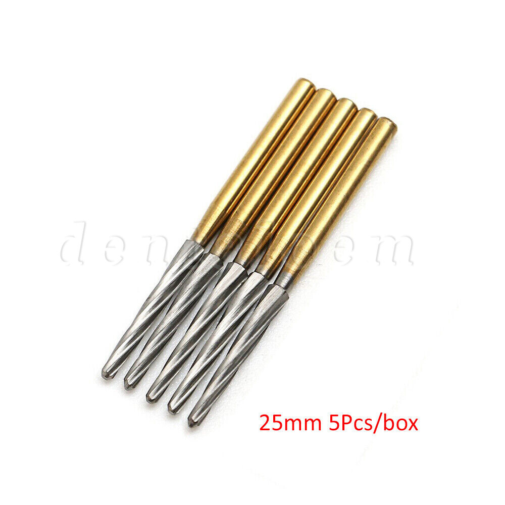 5Pcs Dental Endo-Z Titanium Tungsten Carbide High Speed Cutting Burs FG 1.60mm