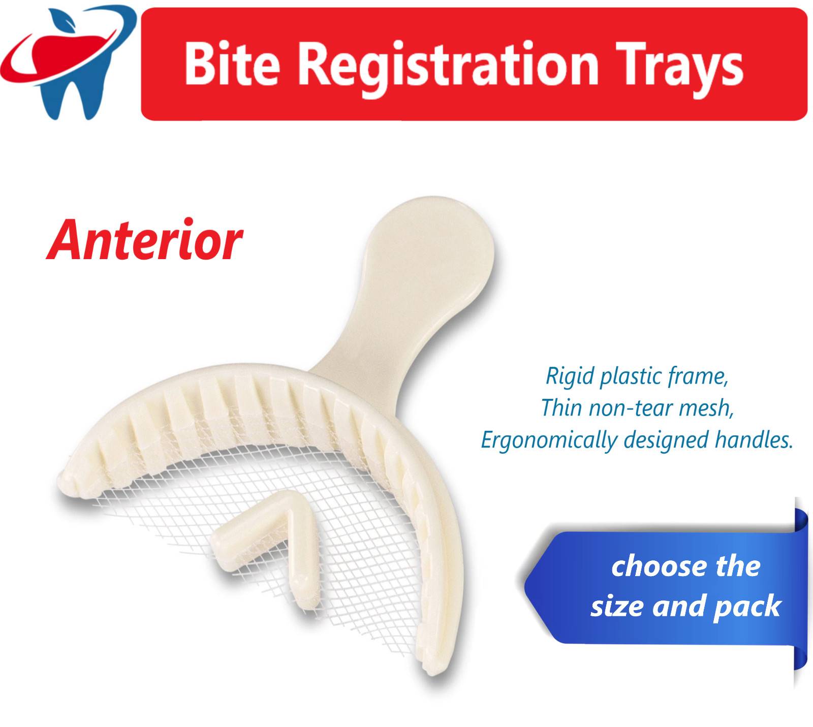 Dental Impression Bite Registration Polybite Trays Full Arch, Quadrant Choose Qt