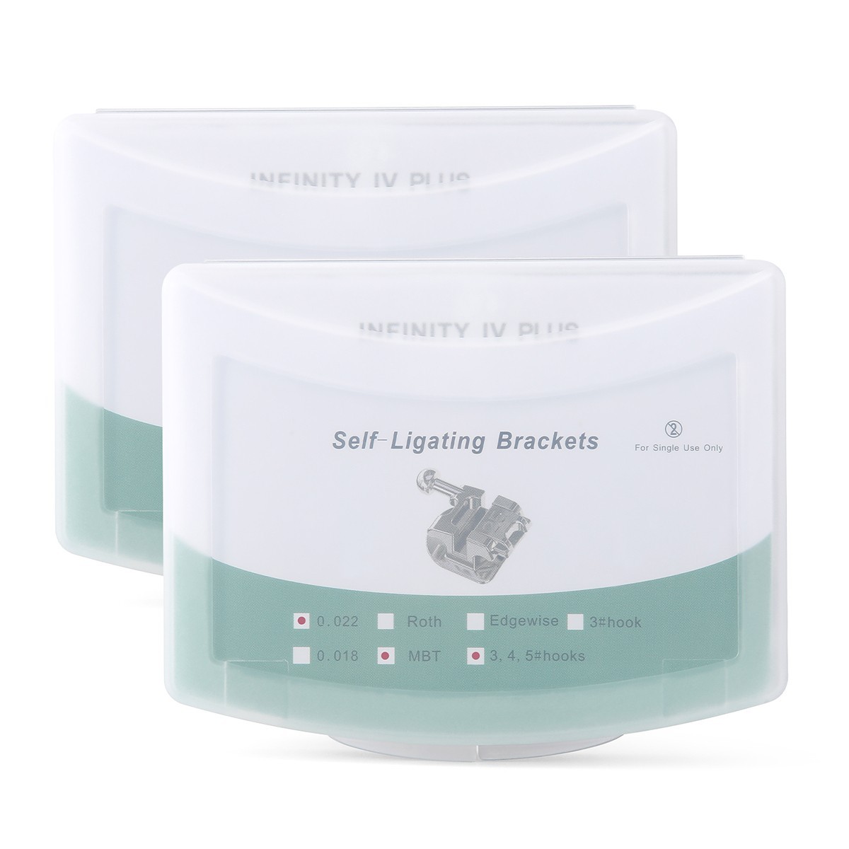 Dental Ortho Self-Ligating Brackets INFINITY IV PLUS MBT 022 345 Hooks With Tool