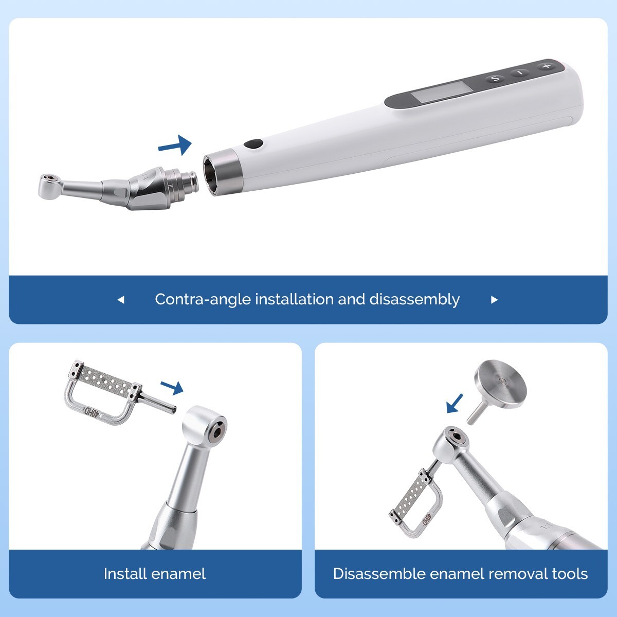 Dental Electric Orthodontic Interproximal Stripping Handpiece+Strips /Brackets