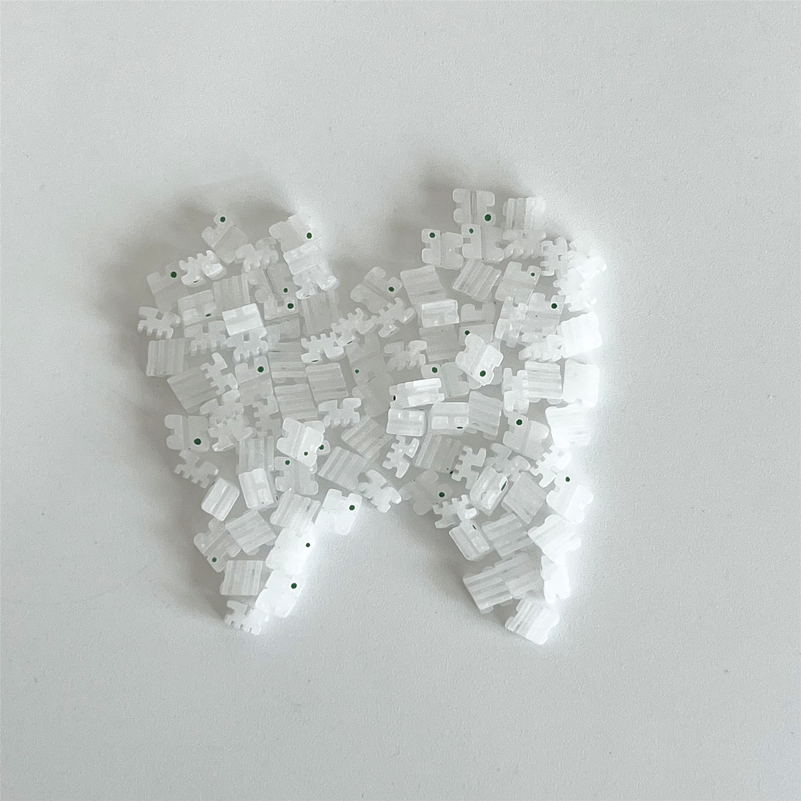 100Pcs Dental Orthodontic Ceramic Bracket Mini Roth 022 345 Hooks Braces In Bulk