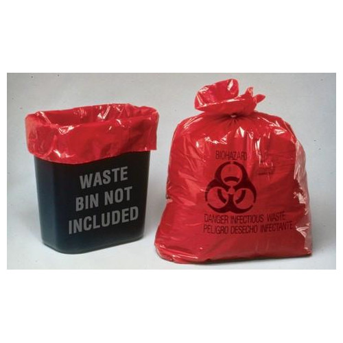 Palmero 1961A Dis-Pose Infectious Biohazard Waste Bags 10 Gallon 24″ x 24″ 100Pk