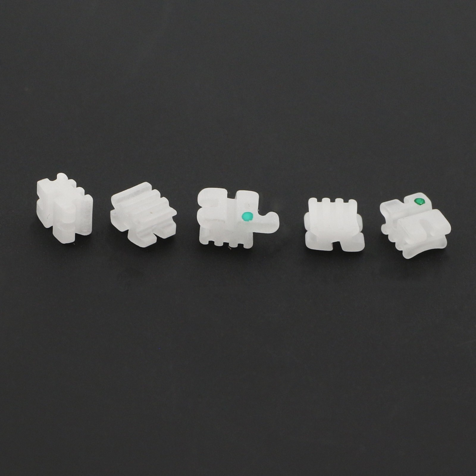 Dental Orthodontic Ceramic Clear Brackets Brace Roth MBT Slot 022 3 4 5 Hook 5-5