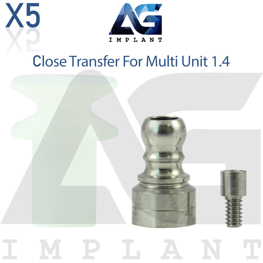 5 Impression Coping Transfer For Multi Unit 1.4 Abutment-Closed Tray With Screw