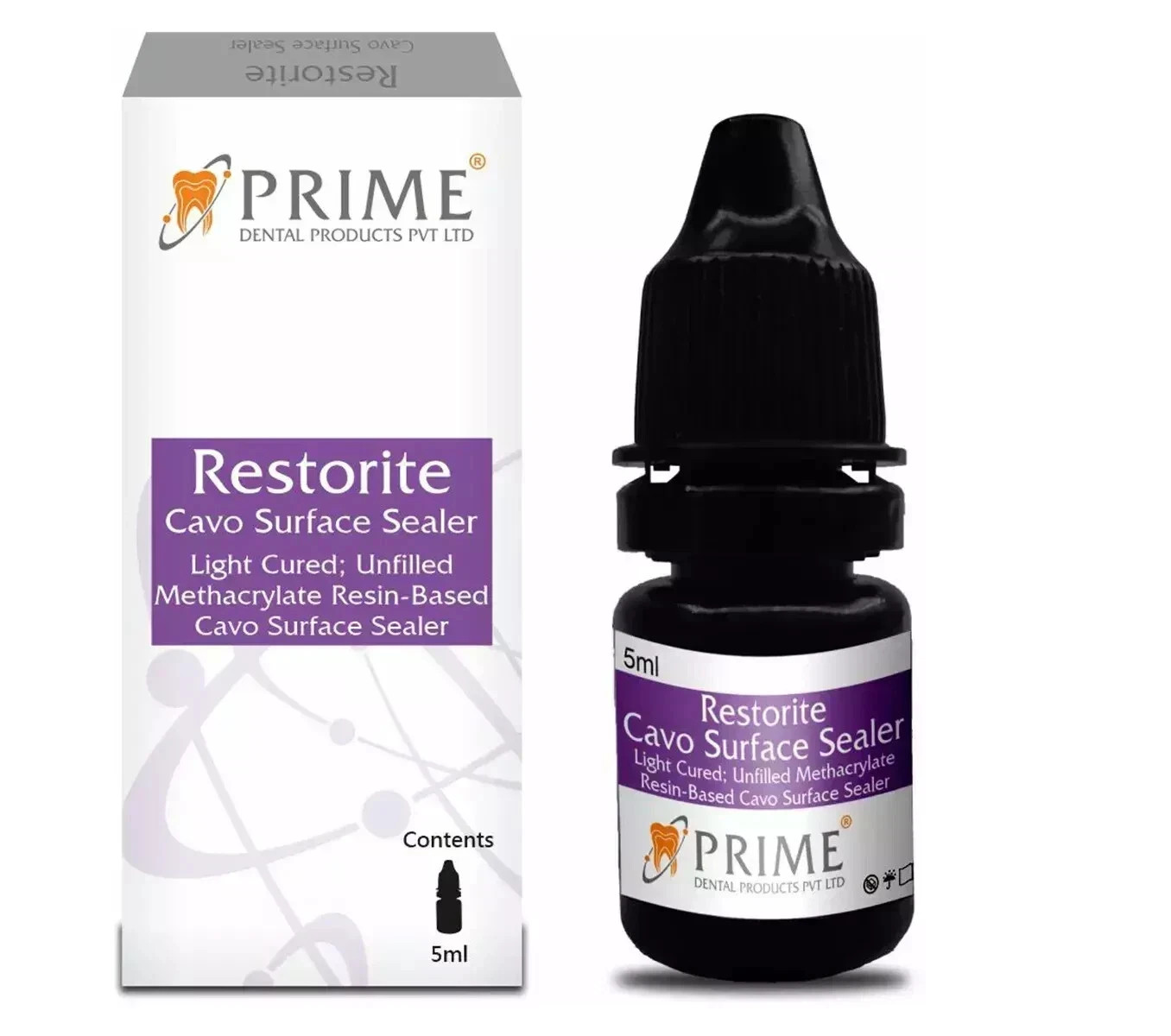 Prime Dental Restorite Cavo Surface Sealer Unfilled Methacrylate Resin Based.