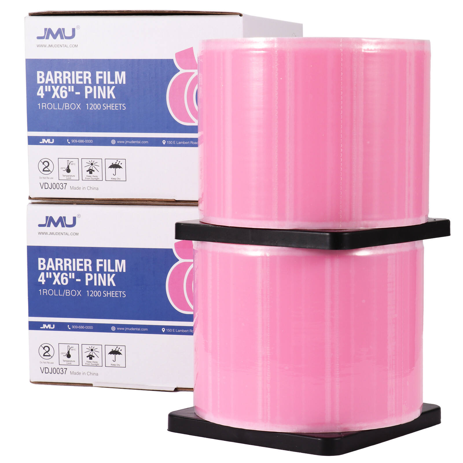 JMU Dental Barrier Film Pink 4″x6″ 1200 Sheets Thickness 0.05mm