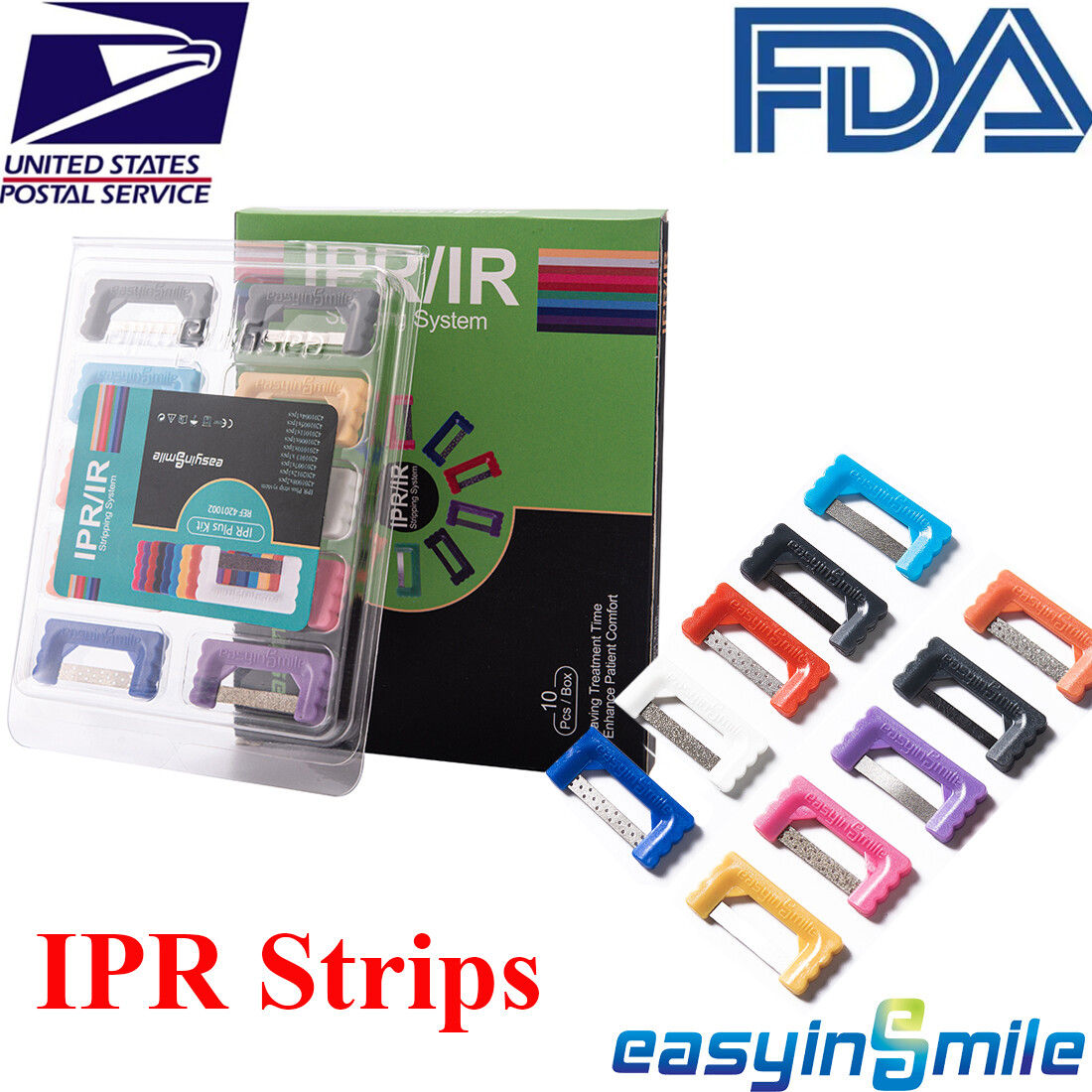 EASYINSMILE IPR Interproximal Reduction Ename Strip Reusable Strips 1Kit/10Pcs