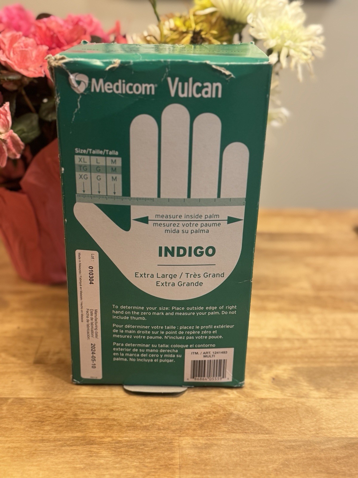 Medicom Vulcan Nitrile Gloves XL Indigo 150 Count Disposable Gloves