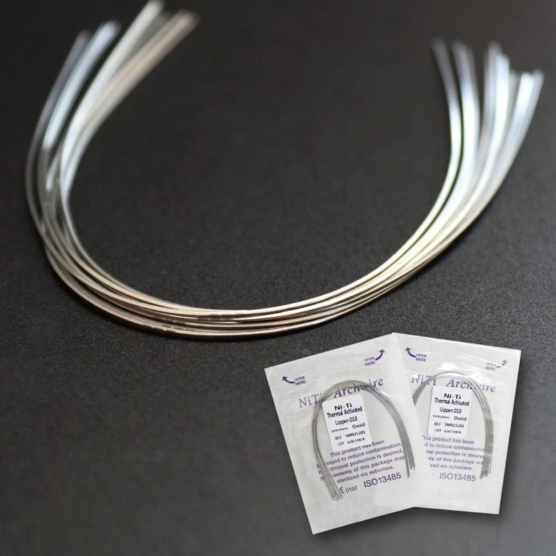 Orthodontic Thermal Activated Arch Wire NiTi Rectangular Ovoid Form 10pcs/Pack